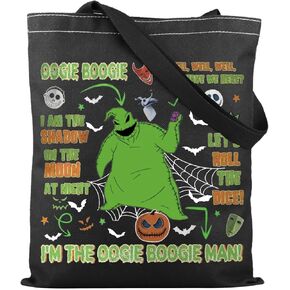 TSOTMO Horror Movie Merch Gift Boogie Man Gift Oogie Boogie Bash Tote Bag for Halloween Nightmare Spooky Season Gift