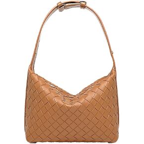Handmade Woven Bag Woven Tote Bag for Women Fashion PU Leather Handbag Vegan Leather Tote Bag Shoulder Bag Underarm Bag