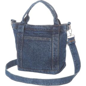 AOCINA Denim Purse Jean Tote Bag for Women Crossbody Shoulder Weekend Bags Denim Purses and Handbags for Women