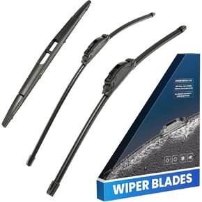 KAX Premium 26in+21in+12in All-Season Windshield Wiper Blades Compatible with MDX 2007-2013,OEM Quality Windshield Wipers with Hook(Set of 3)