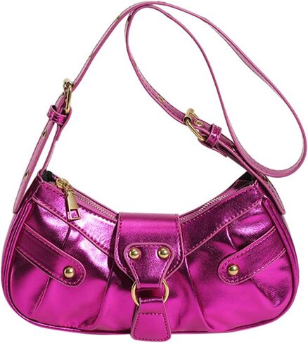 Shoulder Bag for Women Y2K Handbag Crossbody Bag Pleated Purse Hobo Bag in Saudi Arabia