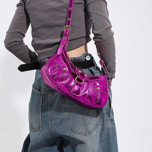 Shoulder Bag for Women Y2K Handbag Crossbody Bag Pleated Purse Hobo Bag in Saudi Arabia