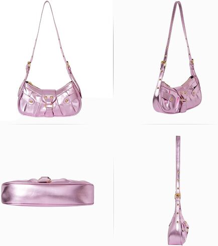 Shoulder Bag for Women Y2K Handbag Crossbody Bag Pleated Purse Hobo Bag in Saudi Arabia