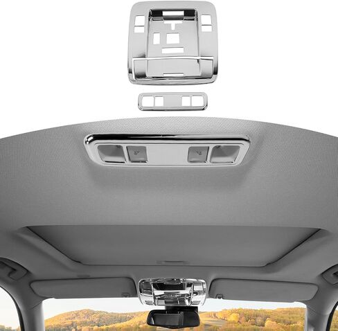 RT-TCZ for Silverado Overhead Console Panel Trim Cover for Chevy Silverado GMC Sierra 2014-2018 ABS Black Carbon Fiber Interior Accessories 3pcs in Saudi Arabia