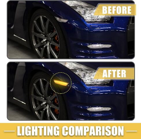 LED الجانب ماركر ضوء 26180AM800 الجبهة بدوره أضواء الإشارة مصابيح Sidemarker لإنفينيتي G35 2003-2007 واضح عدسة العنبر مصباح ليد 1 زوج in Saudi Arabia