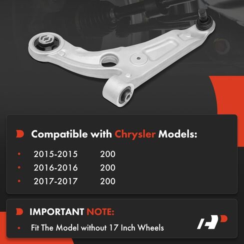 A-Premium Front Left Lower Control Arm, with Ball Joint & Bushing, Compatible with Chrysler 200 2015 2016 2017 in Saudi Arabia