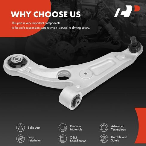 A-Premium Front Left Lower Control Arm, with Ball Joint & Bushing, Compatible with Chrysler 200 2015 2016 2017 in Saudi Arabia