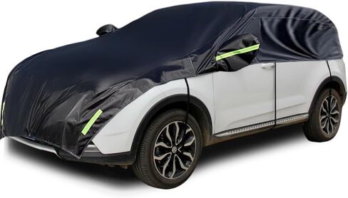 Half Car Cover All Weather Car Body Cover for All Season Sunshade Cover Snow Cover Waterproof 210D Oxford Fabric with Cotton (Fit Hatchback) in Kuwait