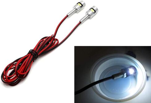 iJDMTOY 12 فولت زينون أبيض 5730-SMD مصابيح لوحة ترخيص LED متوافقة مع سيارة شاحنة ATV دراجة نارية، إلخ (لمسة نهائية من الكروم) in Saudi Arabia