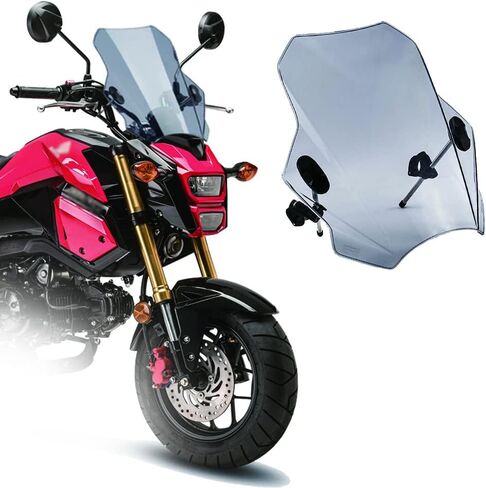 ملحقات الدراجة النارية GROM GROM125 GROM 125 MSX125 MSX 125 الزجاج الأمامي GROM منحرف الرياح الشفاف in Saudi Arabia