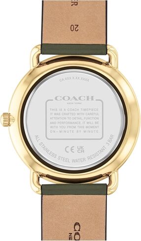 COACH Elliot Men's Quartz Watch, 2H Movement, Leather Strap - Water-Resistant to 3ATM - Modern Minimalist - Gift for Him, 41mm in Saudi Arabia