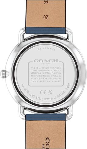 COACH Elliot Men's Quartz Watch, 2H Movement, Leather Strap - Water-Resistant to 3ATM - Modern Minimalist - Gift for Him, 41mm in Saudi Arabia