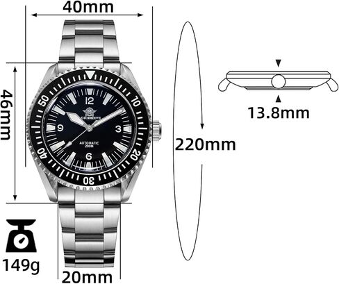 ADDIESDIVE Scuba Diver Watches for Men Waterproof 200 M NH35 Ceramic Bezel Synthetic Sapphire BGW9 Automatic Dive Watch in Saudi Arabia