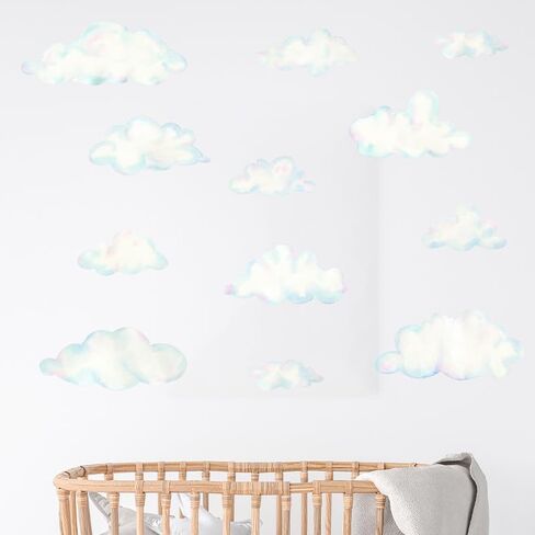 Clouds Wall Stickers Clouds Wall Decals Peel and Stick Removable Clouds Art Wall Decor for Living Room Bedroom Nursery Office in Saudi Arabia