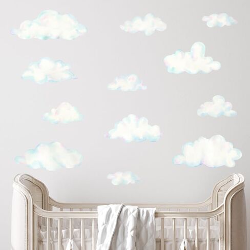 Clouds Wall Stickers Clouds Wall Decals Peel and Stick Removable Clouds Art Wall Decor for Living Room Bedroom Nursery Office in Saudi Arabia