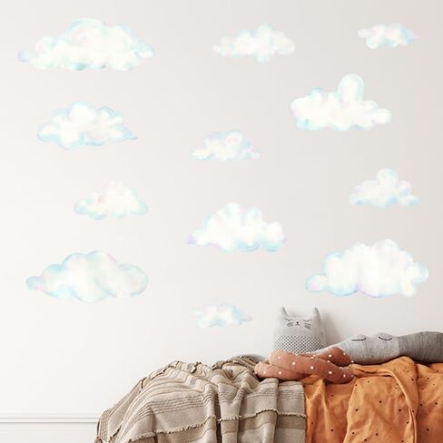 Clouds Wall Stickers Clouds Wall Decals Peel and Stick Removable Clouds Art Wall Decor for Living Room Bedroom Nursery Office in Saudi Arabia
