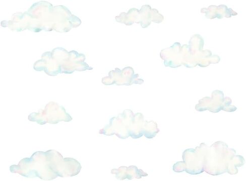 Clouds Wall Stickers Clouds Wall Decals Peel and Stick Removable Clouds Art Wall Decor for Living Room Bedroom Nursery Office in Saudi Arabia