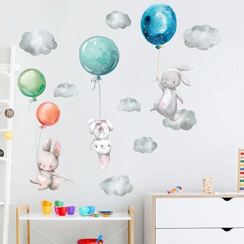 Clouds Wall Stickers Clouds Wall Decals Peel and Stick Removable Clouds Art Wall Decor for Living Room Bedroom Nursery Office in Saudi Arabia