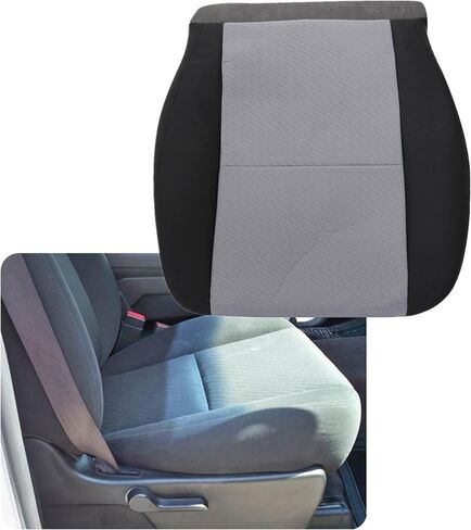 غطاء مقعد قماش بديل من جانب الركاب الأمامي من GXARTS باللونين الأسود والرمادي متوافق مع Chevy Silverado 1500 2500HD 3500HD GMC Sierra 1500 2500 3500 2007 2008 2009 2010 2012 2013 2014 in Kuwait