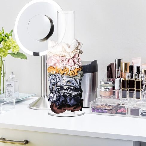 3 عبوات حامل ربطات شعر مقاس 9 بوصة، منظم إكسسوارات شعر أكريليك بقطر 1.8 بوصة، منظم ربطات شعر شفاف لهدايا الفتيات المراهقات وغرفة تخزين غرفة النوم in Kuwait