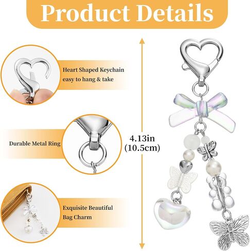 Cute Keychain Charms for Purses Handbags Backpack Accessories Y2K Aesthetic Keychain Women Girls Kawaii Bag Charm in Saudi Arabia