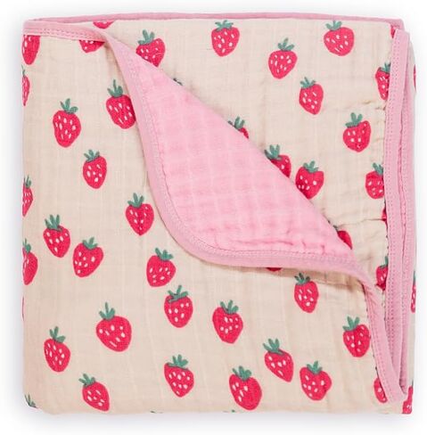Itzy Ritzy Baby Blanket – Soft Cotton Muslin Multi-Use Blanket - Can Be Used as a Tummy Time Mat, Nursing Cover, Stroller Shade & More – Measures 30" x 40", Machine Washable (Checkerboard) in Kuwait