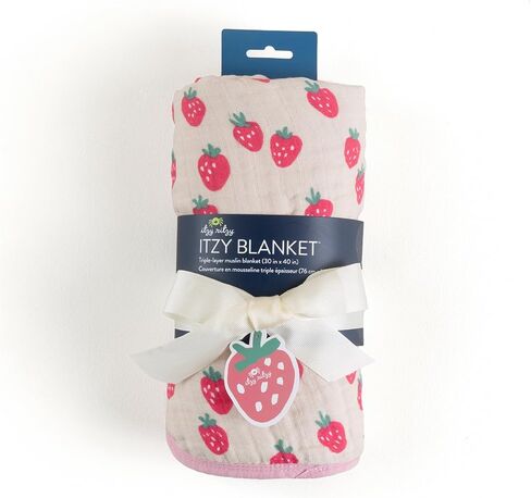 Itzy Ritzy Baby Blanket – Soft Cotton Muslin Multi-Use Blanket - Can Be Used as a Tummy Time Mat, Nursing Cover, Stroller Shade & More – Measures 30" x 40", Machine Washable (Checkerboard) in Kuwait