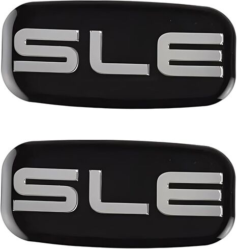 2pcs SLE CAB Roof Pillar Emblems 3D Nameplate Sticker Badge 15036134 (Black Chrome) in Saudi Arabia