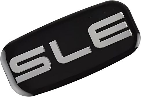 2pcs SLE CAB Roof Pillar Emblems 3D Nameplate Sticker Badge 15036134 (Black Chrome) in Saudi Arabia