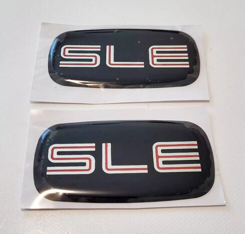 2pcs SLE CAB Roof Pillar Emblems 3D Nameplate Sticker Badge 15036134 (Black Chrome) in Saudi Arabia