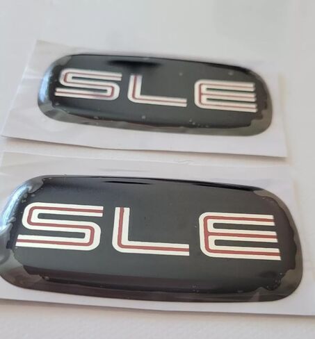 2pcs SLE CAB Roof Pillar Emblems 3D Nameplate Sticker Badge 15036134 (Black Chrome) in Saudi Arabia