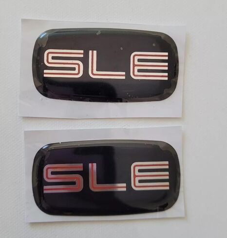 2pcs SLE CAB Roof Pillar Emblems 3D Nameplate Sticker Badge 15036134 (Black Chrome) in Saudi Arabia