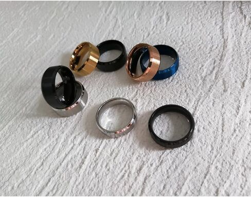 Minimalist Rings for Men Titanium Men's Wedding Ring 8 MM Width brushed Finish Ring/High Polished Usual Wear Scratch-Resistant Beveled Ring Comfort Rings for Men Size 10 in Saudi Arabia
