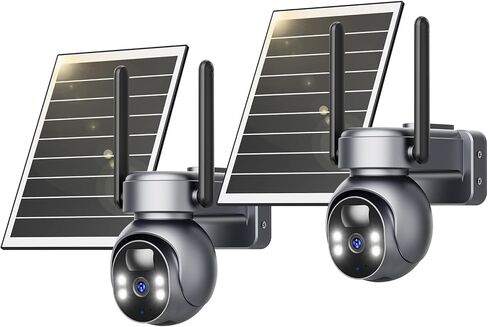 LIWAN 4G LTE Cellular Solar Security Camera Wireless, Solar Powered, No WiFi Security Camera Outdoor, PIR Motion Detection, 2K Color Night Vision, SIM Card Included, Unlimited Data Plan in Kuwait