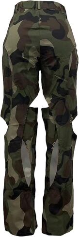 SOMTHRON Women's Sexy Hollow Out High Waisted Pants Criss Cross Straight Wide Leg Loose Trousers Y2K Streetwear in Saudi Arabia