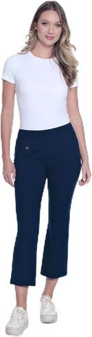 SLIM-SATION Women's Pull on Crop Flare Leg Pant in Saudi Arabia