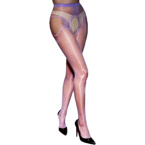 RUIBAVYA Suspender Tights for Women 0 Deneir Garter Belt Control Top Pantyhose High Waist Oily Pantyhose