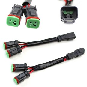 iJDMTOY Dual Output Deutsch Adapters, Compatible with LED Lights