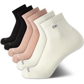 Calvin Klein Men's Socks - Cushioned Above Ankle Athletic Mini-Crew Socks (6 Pack)