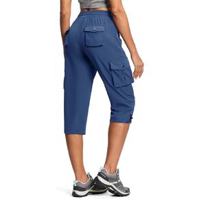 Women's Cargo Capri Pants High Waist with Butt Lifting Pockets Lightweight Comfortable Perfect for Outdoor Travel