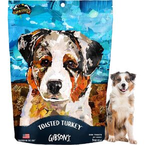 Wild Meadow Farms - Gibson's Toasted Turkey, Soft Jerky Dog Treats, Crafted with Real Meat, Aromatic, and Grain-Free for Training and Rewarding Dogs of All Breeds & Ages - 3 Ounce Pouch
