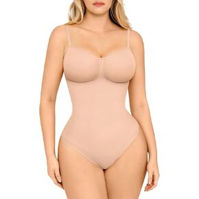 FeelinGirl Shapewear Bodysuit Tummy Control for Women Seamless Sculpting Snatched Waist Body Shaper Body Suit