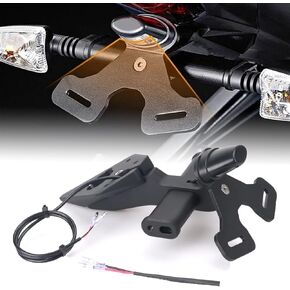 Motorcycle Rear Tail Tidy Fender Eliminator Black Rear License Plate Frames Holder Tailstock Bracket Kit for Street Triple 675 2007-2016/765 2017 up/Daytona Moto2 765