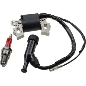 GOOFIT Ignition Coil Magneto Generator with F7TC Spark Plugs Replacement for GX120 GX160 GX200 GX240 GX270 GX340 GX390 Engine Lawnmower Tractor Rototiller Water Pump Go Kart Mini Bike