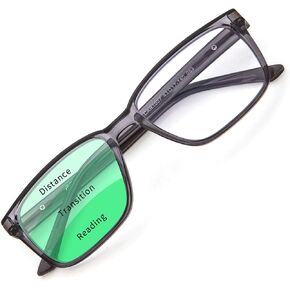 Progressive Multifocus Reading Glasses Square Blue Light Blocking Eyeglasses for Men Women Multifocal Readers