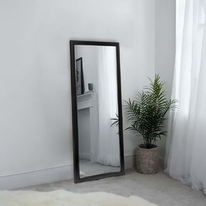 NeuType 43"x16" Black Door Mirror, Full Length Wall Mirror, Stylish and Modern Design, Suitable for Bedroom, Explosion-Proof Glass and Polystyrene Frame, Safe and Durable