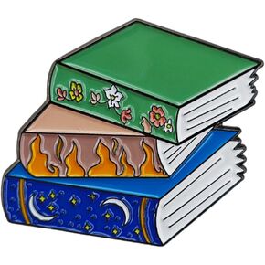 Creative Book Shaped Enamel Pin, Fantasy Book Badge For Book Lover, Creative Book Shaped Lapel Pin Reading Enthusiasts and Bookworms for Women's Men