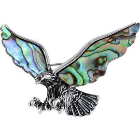 Alilang Vintage Soaring Eagle Bird Animal Brooch Pin & Pendant Suit Lapel Pin for Valentine's Day Anniversary