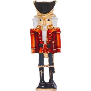 VALICLUD Nutcracker Soldier Brooch Enamel Nutcrackers Scarf Lapel Pin Shawl Pin Nutcracker Badge Brooch Costume Jewelry for Collar Dress Sweater Scarf Jacket Backpack, 6.00X2.10X2.00CM