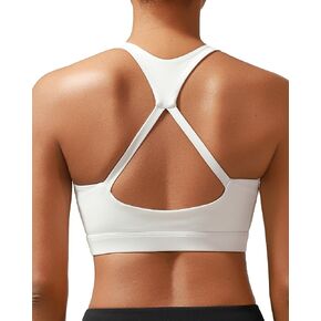 Sports Bras for Women，Medium Support Sports Bra with Removable Cups Racerback Padded Yoga Bra Workout Crop Tank Top